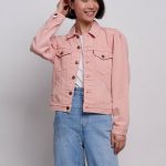 Levi's Puff Sleeve Denim Jacket in Pink